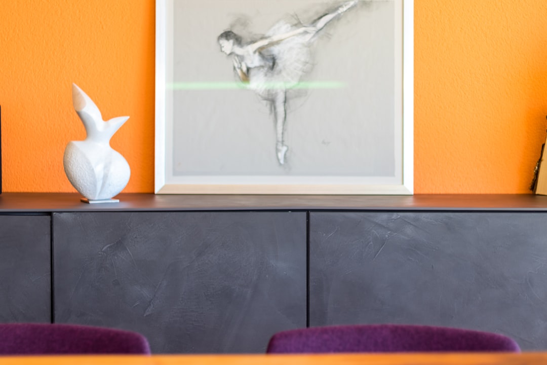 Living room with earthy color palette